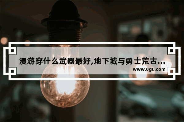 漫游穿什么武器最好,地下城与勇士荒古左轮增幅