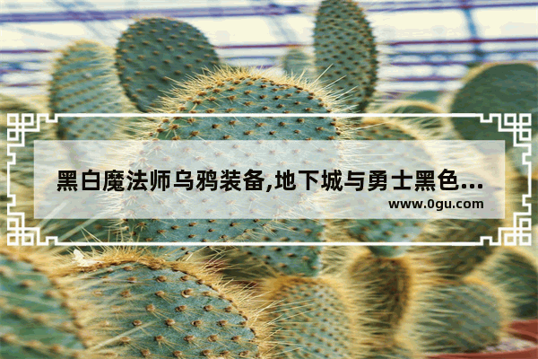黑白魔法师乌鸦装备,地下城与勇士黑色法师套装