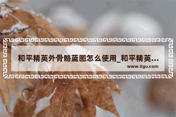和平精英外骨骼蓝图怎么使用_和平精英怎么在特训岛找外骨骼