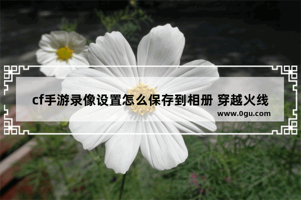 cf手游录像设置怎么保存到相册 穿越火线拍手游