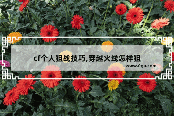 cf个人狙战技巧,穿越火线怎样狙
