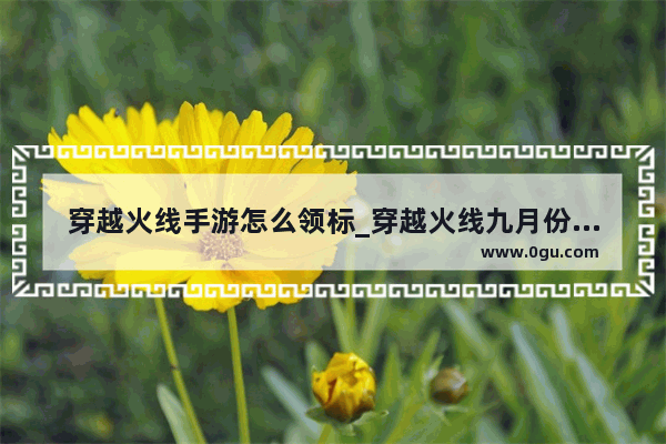 穿越火线手游怎么领标_穿越火线九月份签到有哪些奖励