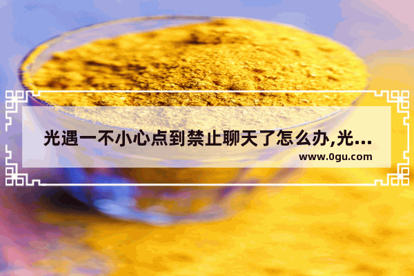 光遇一不小心点到禁止聊天了怎么办,光遇禁止对话