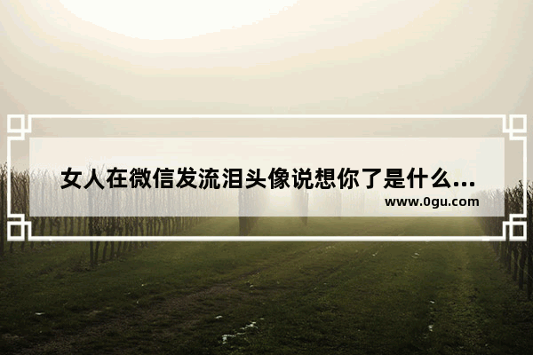 女人在微信发流泪头像说想你了是什么意思_特效仙女落泪怎样使用