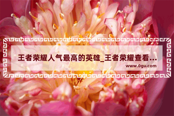王者荣耀人气最高的英雄_王者荣耀查看英雄战力排名