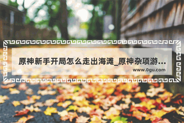 原神新手开局怎么走出海滩_原神杂项游戏攻略