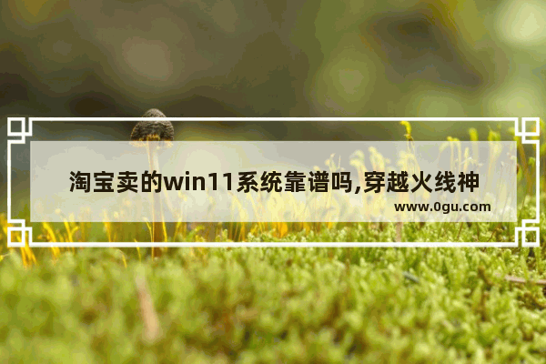 淘宝卖的win11系统靠谱吗,穿越火线神cdk