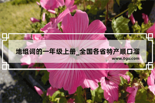 地组词的一年级上册_全国各省特产顺口溜