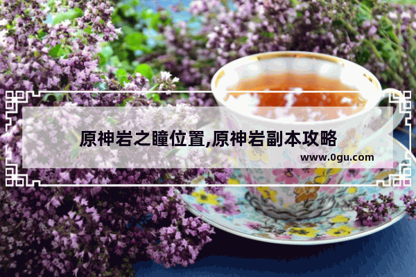 原神岩之瞳位置,原神岩副本攻略