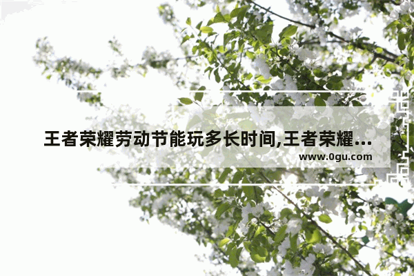 王者荣耀劳动节能玩多长时间,王者荣耀浪费时间