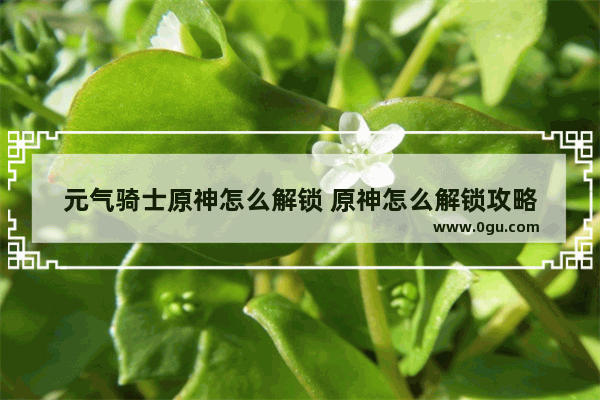 元气骑士原神怎么解锁 原神怎么解锁攻略
