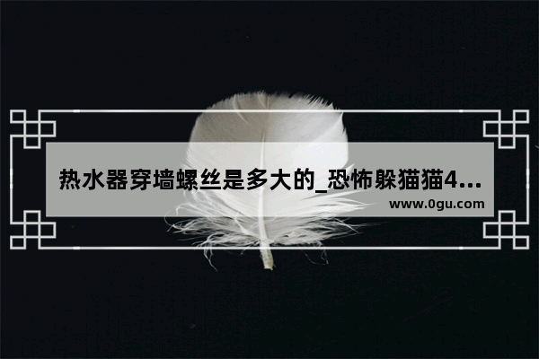 热水器穿墙螺丝是多大的_恐怖躲猫猫4躲藏者怎么穿墙