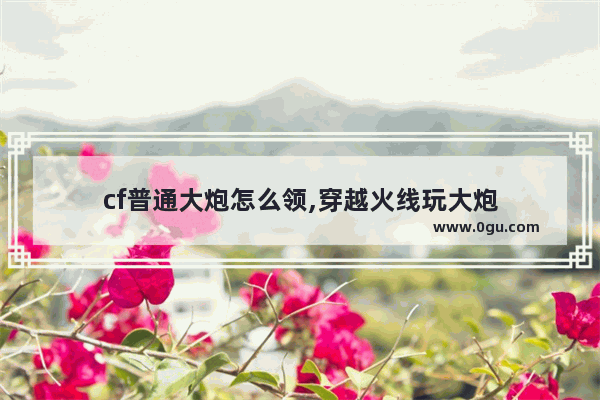 cf普通大炮怎么领,穿越火线玩大炮