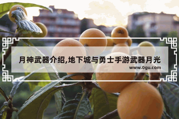 月神武器介绍,地下城与勇士手游武器月光