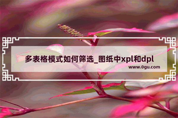 多表格模式如何筛选_图纸中xpl和dpl是什么梁