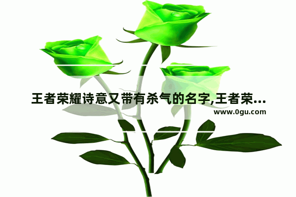 王者荣耀诗意又带有杀气的名字,王者荣耀文艺名字