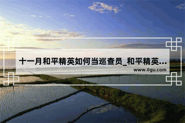 十一月和平精英如何当巡查员_和平精英巡查员历史竞赛表现标准
