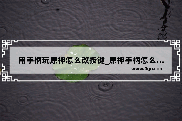 用手柄玩原神怎么改按键_原神手柄怎么点小人头