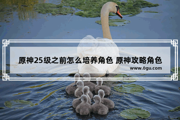 原神25级之前怎么培养角色 原神攻略角色培养