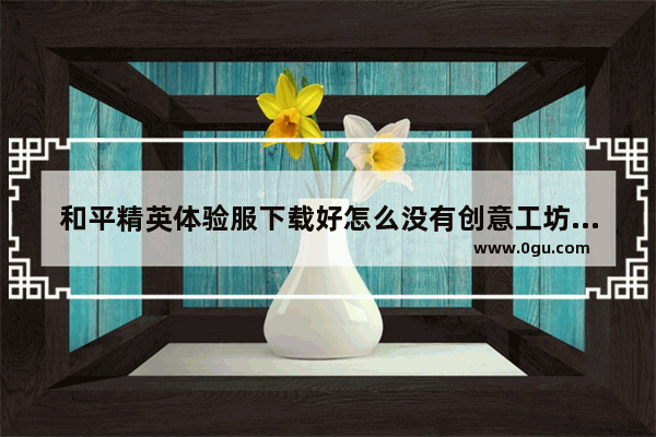 和平精英体验服下载好怎么没有创意工坊,和平精英中创艺工坊