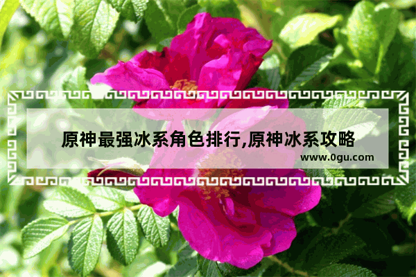 原神最强冰系角色排行,原神冰系攻略
