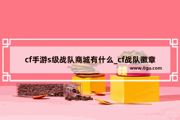 cf手游s级战队商城有什么_cf战队徽章在那买