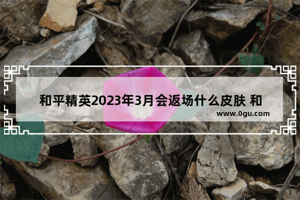 和平精英2023年3月会返场什么皮肤 和平精英的三个皮肤