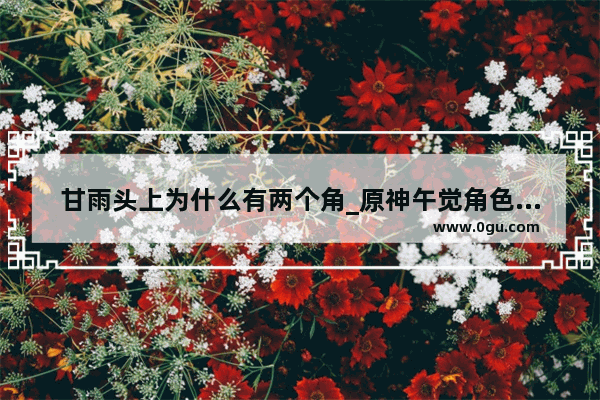 甘雨头上为什么有两个角_原神午觉角色攻略