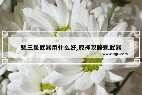魈三星武器用什么好,原神攻略魈武器