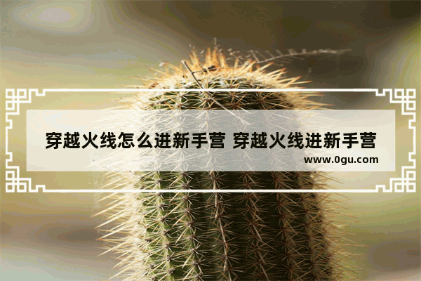 穿越火线怎么进新手营 穿越火线进新手营