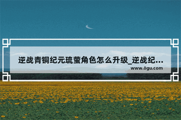 逆战青铜纪元琉萤角色怎么升级_逆战纪元之辰升级光精魄是什么