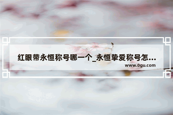 红眼带永恒称号哪一个_永恒挚爱称号怎么样