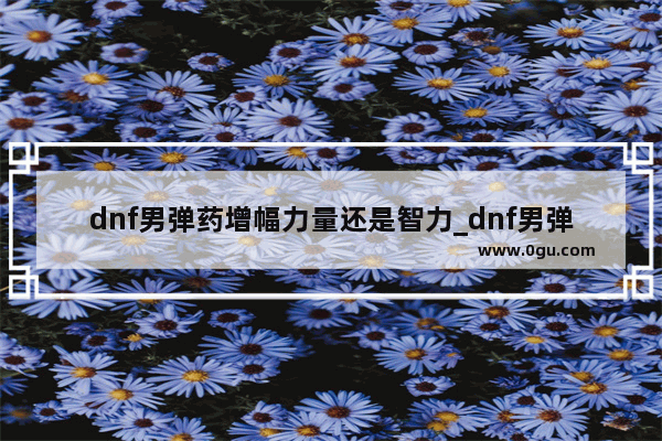 dnf男弹药增幅力量还是智力_dnf男弹药是附魔魔攻还是智力