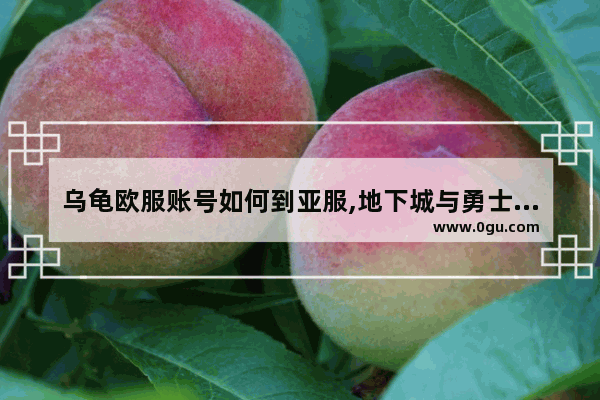 乌龟欧服账号如何到亚服,地下城与勇士跨服转移账号