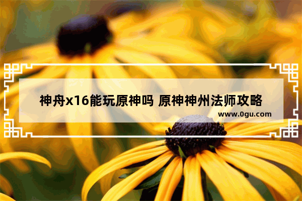 神舟x16能玩原神吗 原神神州法师攻略