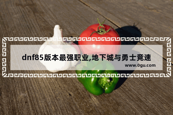 dnf85版本最强职业,地下城与勇士竞速队伍推荐