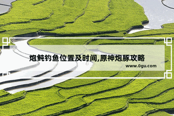 炮鲀钓鱼位置及时间,原神炮豚攻略
