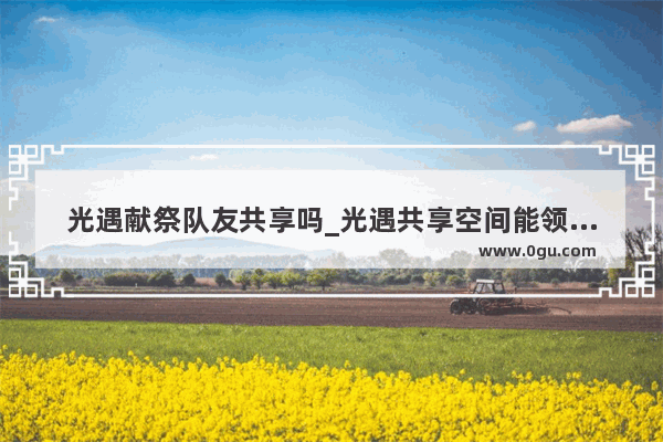 光遇献祭队友共享吗_光遇共享空间能领几次心
