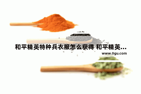 和平精英特种兵衣服怎么获得 和平精英特种兵攻略