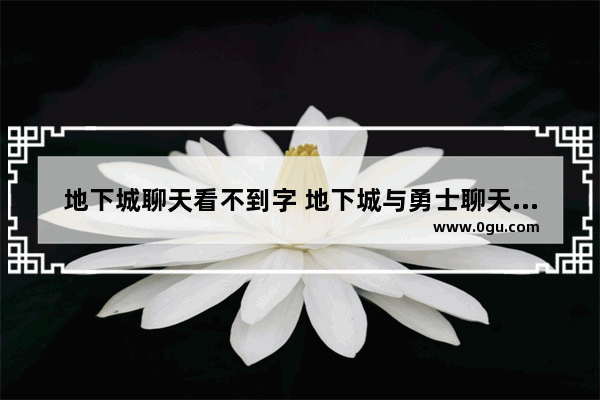 地下城聊天看不到字 地下城与勇士聊天有记录吗