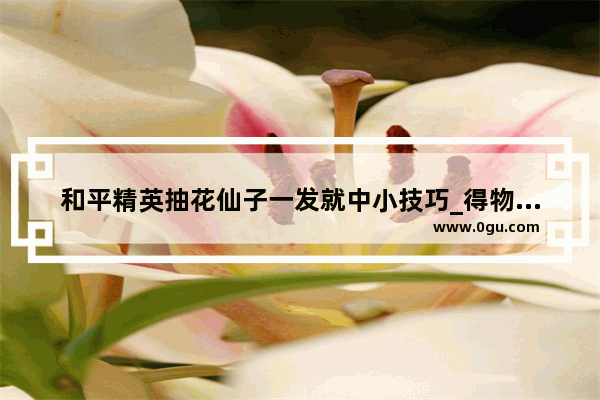 和平精英抽花仙子一发就中小技巧_得物0元抽奖和平精英怎么中