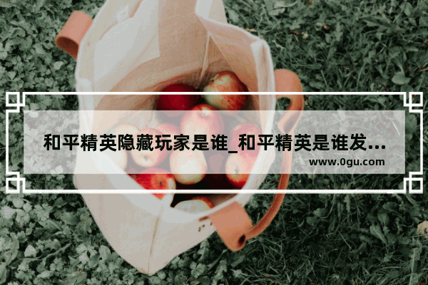 和平精英隐藏玩家是谁_和平精英是谁发明的
