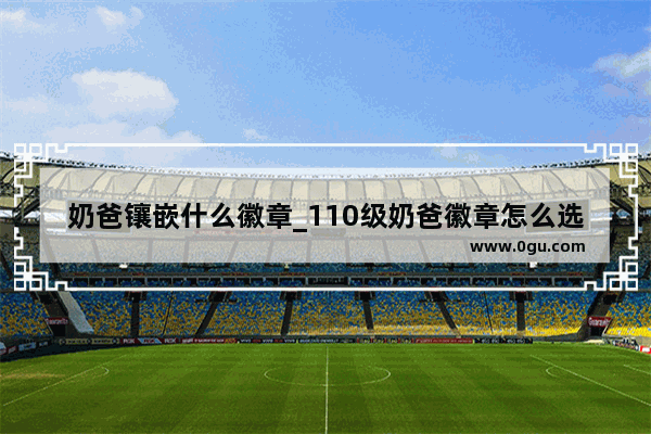 奶爸镶嵌什么徽章_110级奶爸徽章怎么选