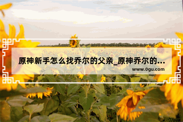 原神新手怎么找乔尔的父亲_原神乔尔的父亲在山顶的哪里