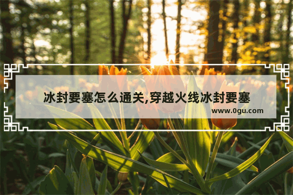 冰封要塞怎么通关,穿越火线冰封要塞