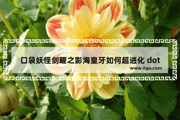 口袋妖怪剑曜之影海皇牙如何超进化 dota2海皇牙