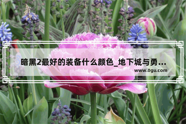 暗黑2最好的装备什么颜色_地下城与勇士副本装备选择