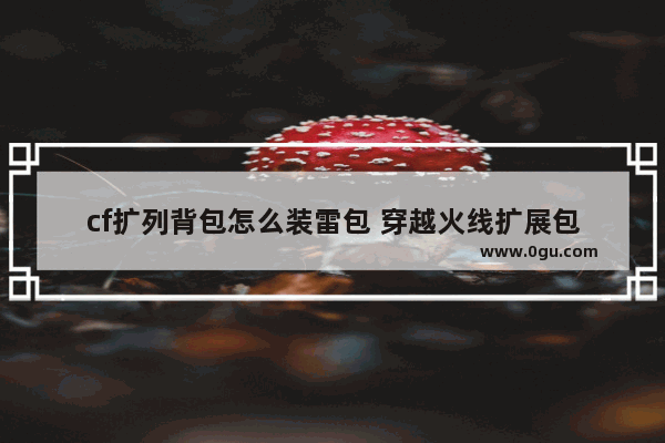 cf扩列背包怎么装雷包 穿越火线扩展包