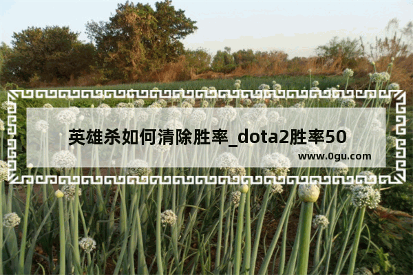 英雄杀如何清除胜率_dota2胜率50