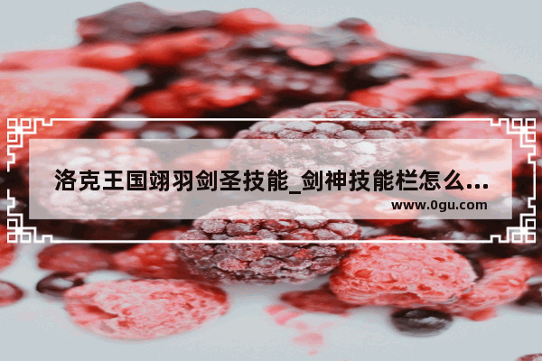 洛克王国翊羽剑圣技能_剑神技能栏怎么放技能